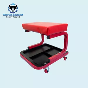 Mechanic Rolling Creeper Seat Mobile Garage Work Stool Tool Storage 150kg Load - Picture 1 of 8