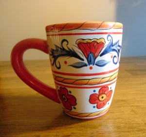 Tabletops Gallery Italiano Coffee Mug Hand Painted, 4.5" Tall - Picture 1 of 5