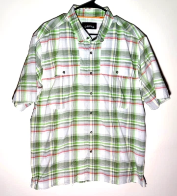 Camisa de pesca Orvis ventilada | Verde abotonada senderismo y aire libre | Grande para hombre Foto 1 de 4