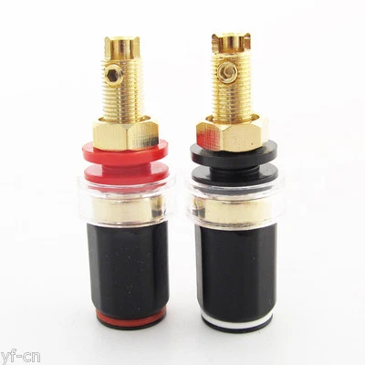 2pcs High Quality Brass HiFi Amplifier Speaker Terminal Binding Post 55mm - Image 1 of 4
