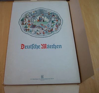 Deutsche Märchen Carla Husmann Grimms Fairy Tales 24 Plates 1940 - Image 1 of 4
