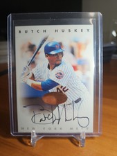 Butch Huskey 1996 Donruss Leaf Signature Series Gold On Card Autograph Auto