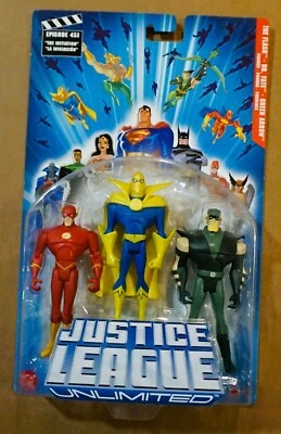 DC Super Heroes Justice League Unlimited pacote com 3 The Flash Dr. Flecha verde destino - Imagem 1 de 2