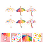  6 Pcs Mini Doll DIY Umbrella Accessories Handmade Phone Case Decors Decorations