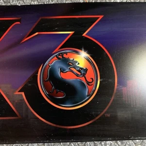 Mortal Kombat 3 Midway Original Marquee Sign Restaurant Bar Wall Hanger If27-1 - Picture 1 of 9