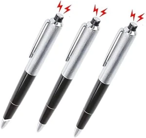 3pcs Shocking Pen Fun Toy Joke to Friend Electric Pencil Trick Prank Gag Gadget - Picture 1 of 11