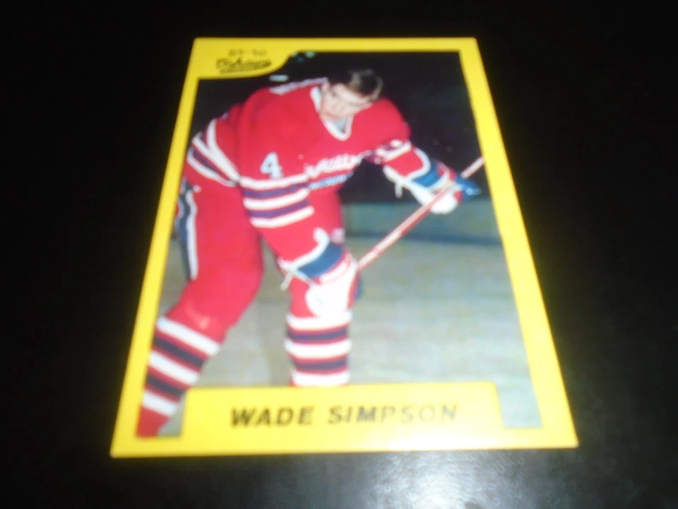 1989-90 7th Inning Sketch OHL # 8 WADE SIMPSON OSHAWA GENERALS - Image 1 of 2