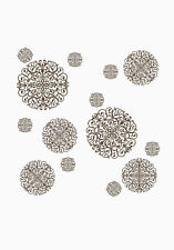 WallPops Brown Geometric Appliqués/Wall Stickers, Rococo Medallions, 2 Pack