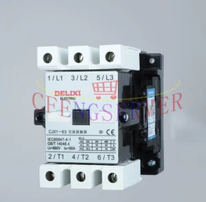 1PCS New Delixi CJX1-63 CJX1-63/22 3TF47 63A 220V AC Contactor - Picture 1 of 7