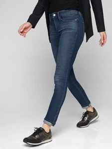 Athleta DAMEN 128993 DUNKLE WASCHUNG SCULPTEK SKINNY JEANS HOSE $ 98,00 NEU MIT ETIKETT 0 - Bild 1 von 8