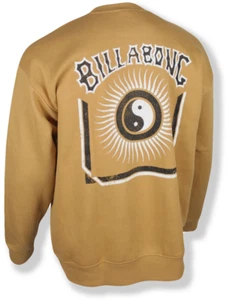 Billabong Range Crew Sweatshirt - NWT Mens Size Large Gold / Multi - #46135-N9 - Picture 1 of 2