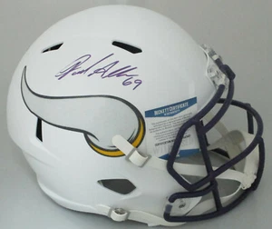 Vikings JARED ALLEN Signed Riddell Full Size FLAT WHITE Replica Helmet - Beckett - Picture 1 of 1