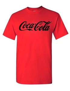 Nuova t-shirt unisex unisex S-XL logo Coca-Cola taglie 9 colori cotone - Foto 1 di 19