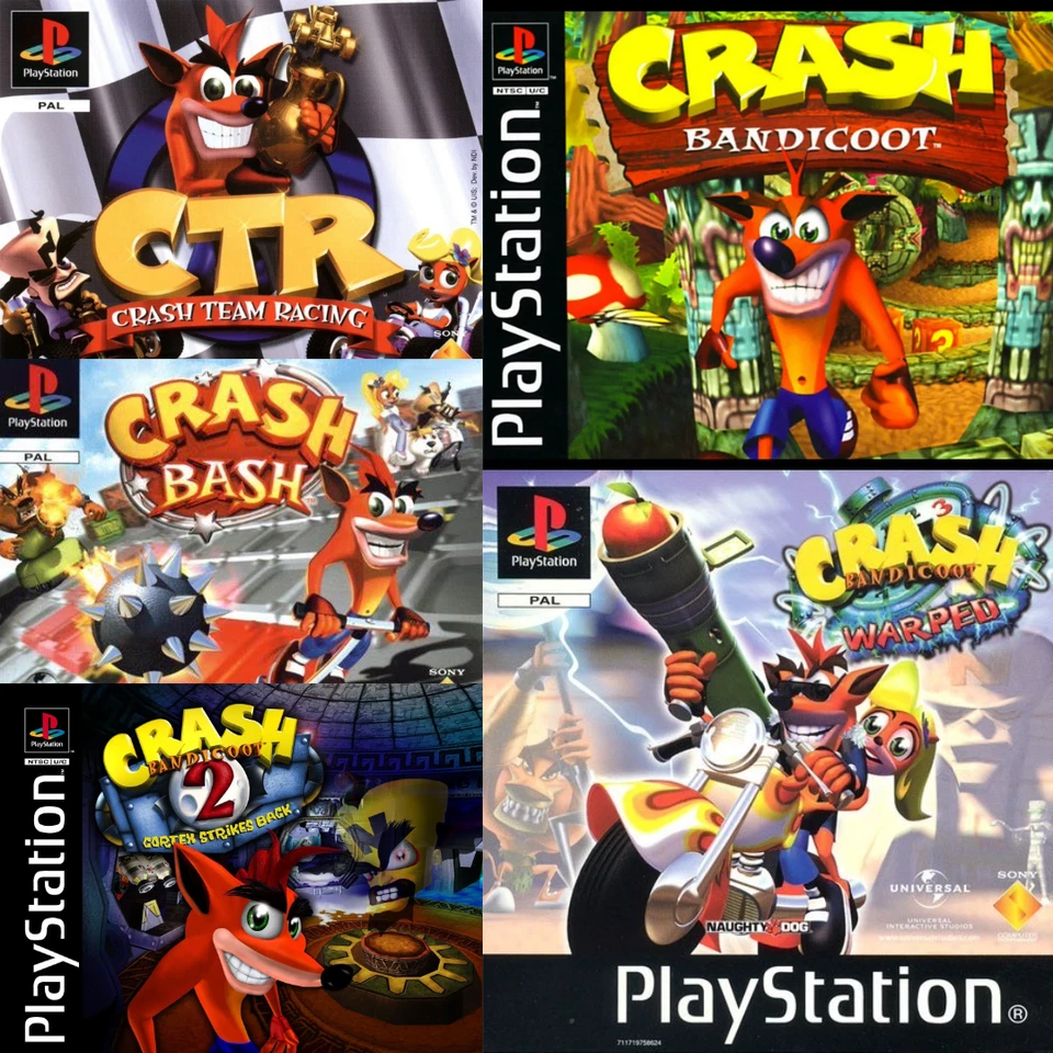 Crash Bandicoot PlayStation PS1 Retro Games - Choose Your Game - Collection - Image 1 of 4