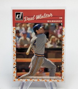Paul Molitor 2023 Panini Donruss Baseball 268 On Fire Emoji SP #d/75 HOF
