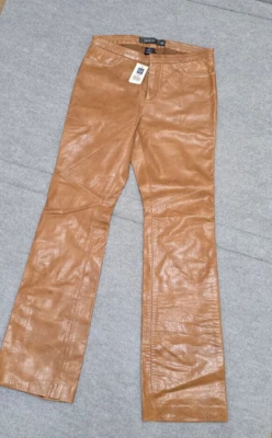 Pantalones Gap Y2K Vintage Cuero Tostado Corte Bota Nuevos Con Etiquetas Talla 0 26" x 30" Foto 1 de 4
