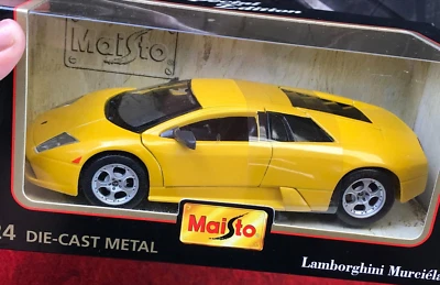NEW IN BOX Diecast Car Maisto Special Edition YELLOW LAMBORGHINI MURCIELAGO 1:24 - Image 1 of 4