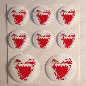 Aufkleber Bahrain Wappen Gel gewölbt Harz 3D Bahrain Vinyl Sticker Decals  - Bild 1 von 1
