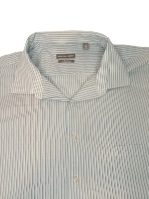 Camisa abotonada manga larga sin arrugas ajuste grande Geoffrey Beene 20 34/35 para hombre Foto 1 de 4