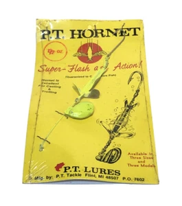 P.T. LURES FLINT MI PT HORNET VINTAGE FISH LURE 1/2 oz SPINNER FISHING TACKLE - Picture 1 of 12