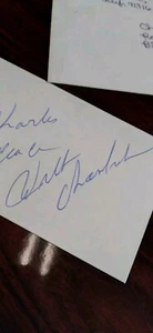Wilt Chamberlain Signed Index Card 1983 Postmarked SASE Autograph ๐ Peace โฎ HOF - Picture 1 of 9