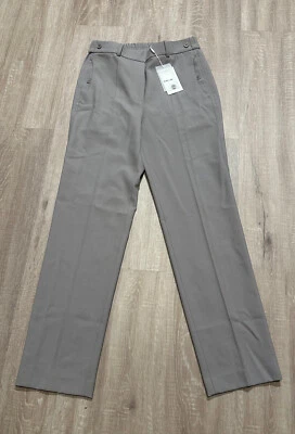 Nuevo con etiquetas Pantalón Cónico Helmut Lang Elástico Lana Malva Gris Figura Talla 2 Foto 1 de 4