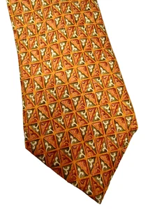ERMENEGILDO ZEGNA Disegno Esclusivo Gold Seidenkrawatte Made In Italy - Bild 1 von 6