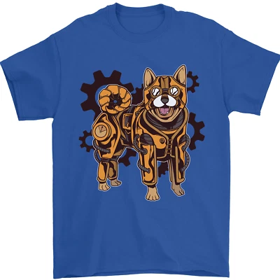 Shiba Inu Steampunk Perro Hombre Camiseta 100% Algodón - Imagen 1 de 4