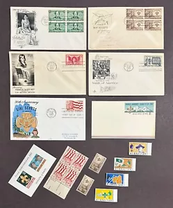 StampTLC US 974 995 Boy Girl Scout Juliette Low Youth Glory Anthem Scott Key FDC - Picture 1 of 5