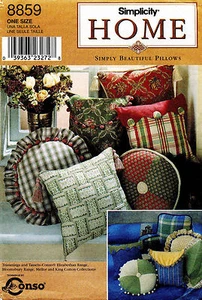 1990s Vintage Simplicity Pillow Package Pattern 8859 - Imagen 1 de 2