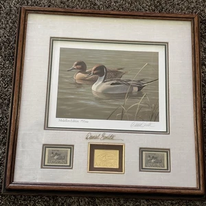 1987 Daniel Smith SIGNED Federal Duck Stamp w/Framed Print 99/1390 LISTING MORE - Picture 1 of 14