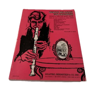 Memory Melodies for Recorder Soprano Alto Guitar Chords Harold Newman Shapiro - Image 1 of 4