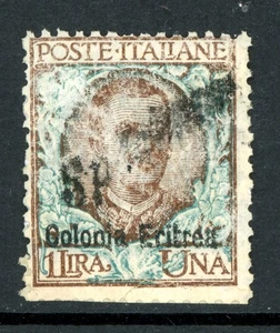 Italy 1903 Colony ERITREA 1 Lira Brown & Green Specimen OP Scott #29 Mint H208 - Picture 1 of 6
