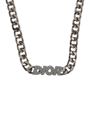 Collana Christian Dior Uomo Con Pietra Colore Argento Top Usata