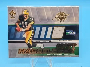 2001 Pacific Private Stock Matt Hasselbeck Game Worn Gear Jersey #130 - Picture 1 of 10