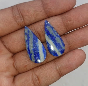 Cabujón de pera de lapislázuli natural 30x13x4 mm aprox 28,20 quilates AMJ519 - Imagen 1 de 3