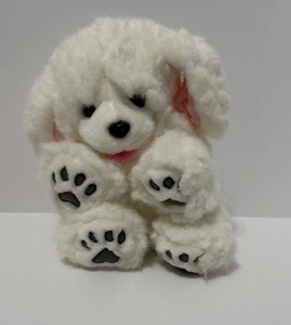 Aurora 10" White Pomeranian Puppy Dog Plush Hand Puppet Fluffy Full Body HTF - Picture 1 of 7