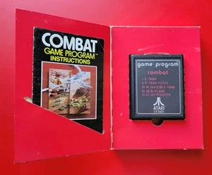 01 Combat Atari 2600 Gatefold Box Manual Game Works Vintage War Battle 7800 - Picture 1 of 19
