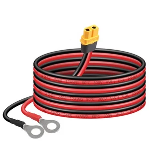XT60 to O Ring Terminal Cable 12AWG 59inch XT60H Female to O-Ring Connector C... - Picture 1 of 7