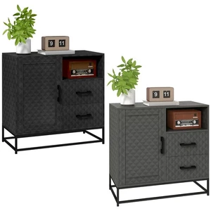 Cabinet Cupboard Sideboard Storage Cabinet with 2 Drawers & Shelving - Picture 1 of 19