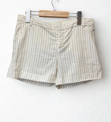 Zara Women's Smart Shorts White/Black Striped Size 8 EUR 36 - Image 1 of 3