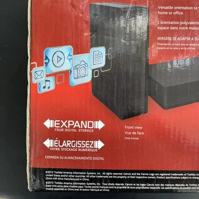 Toshiba 3TB Canvio Desktop External Hard Drive Factory Seal HDWC130MK3J1/USB st1 - Image 1 of 4