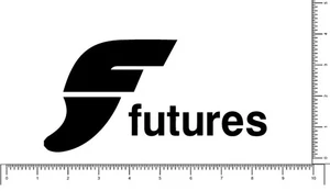 Futures Fins Surf Die Cut Sticker Decal 7" x 4" Surfboard - Picture 1 of 10