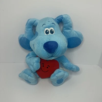 Peluche Blues Clues And You Red Heart 2020 Nickelodeon Blue Dog 14 pulgadas Foto 1 de 4