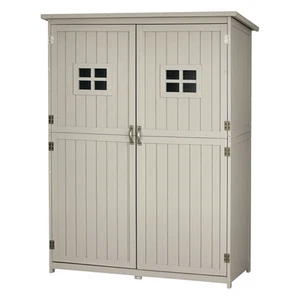 Outsunny Garden Shed Outdoor Storage Unit w/ Asphalt Roof and Three Shelves - Picture 1 of 11