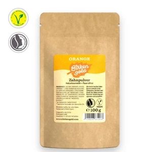 Birkengold - Zahnpulver Orange 100 g mit Xylit - ohne Fluoride (Nachfüllpackung) - Bild 1 von 1
