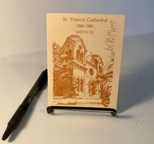 Vintage Commemorative Card St. Francis Cathedral Santa Fe Centennial 1886-1986 - Imagen 1 de 2