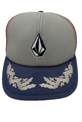 Vintage Volcom Full Stone Cheese Trucker Hat Blue Wings Scrambled Eggs Skate Emo - Image 1 of 4
