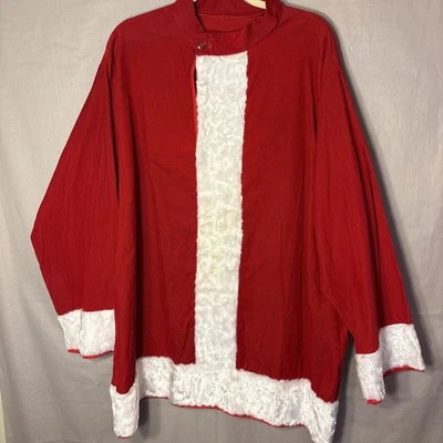 Juego de traje de Papá Noel de 2 piezas.  Talla XL, parte superior e inferior, vacaciones de Navidad. Sin sombrero Foto 1 de 4