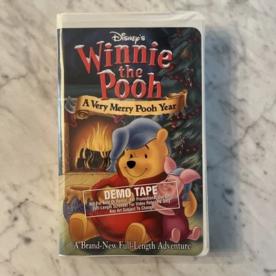 Winnie The Pooh: A Very Merry Pooh Year (VHS, 2002) RARE Demo Tape Promo - Image 1 of 4